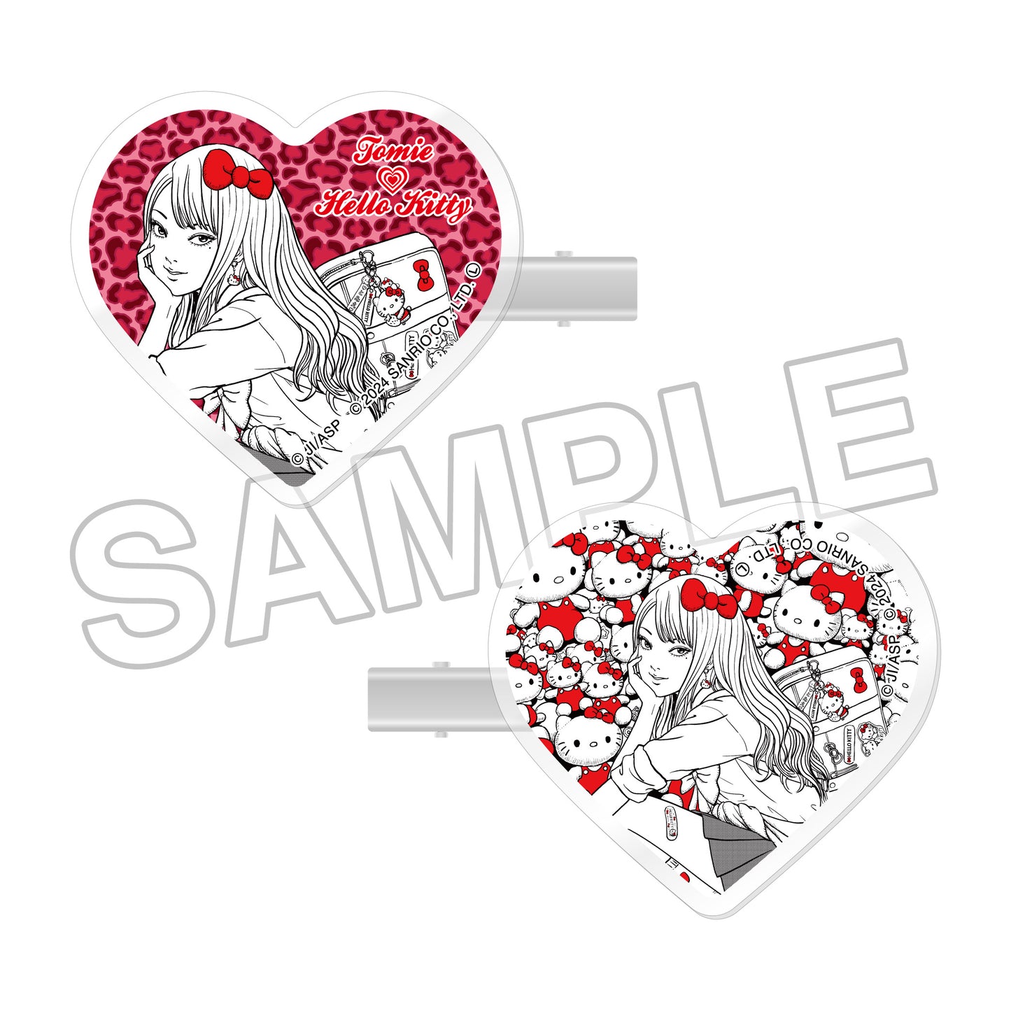 JUNJI ITO x Sanrio characters Hair Clip, Hello Kitty x GYARU TOMIE