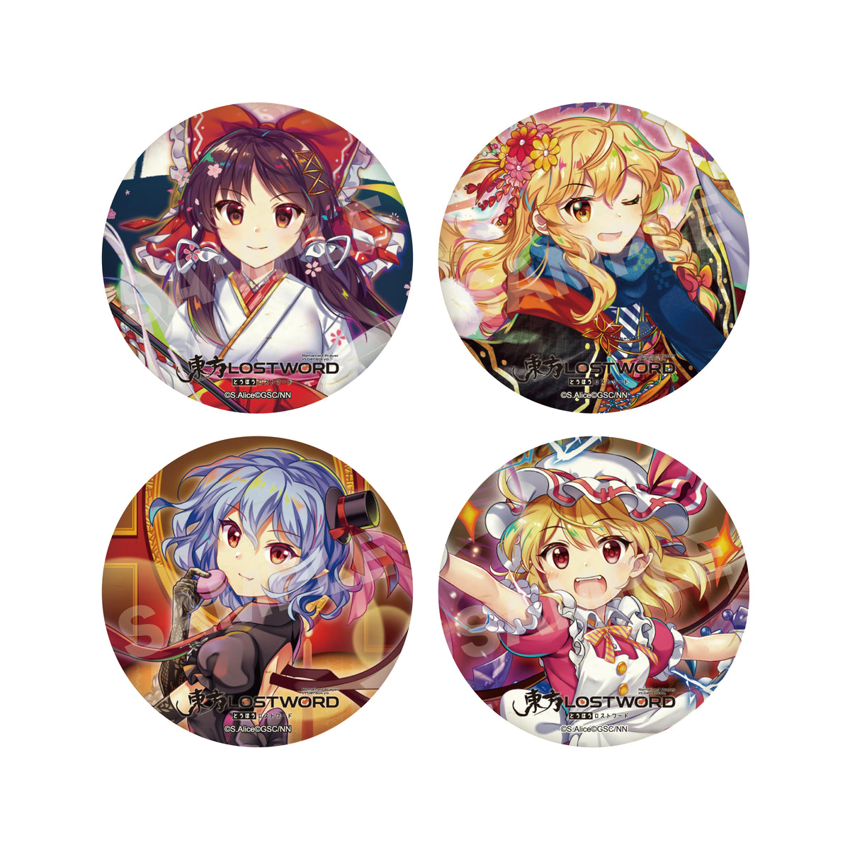 "Touhou Lost Word" Japanese Paper Can Badge 01