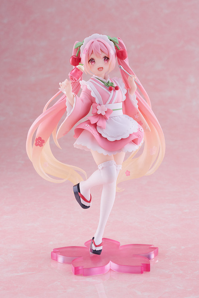 Hatsune Miku - Sakura Miku Newley Written Prize Figure (Japanese Cafe Ver.)