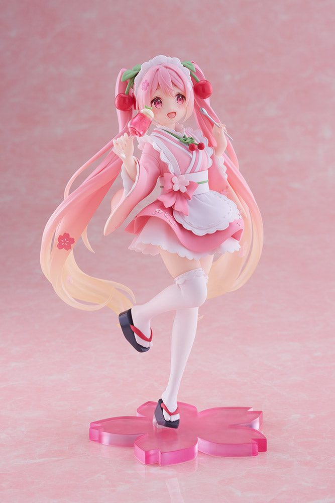 Hatsune Miku - Sakura Miku Newley Written Prize Figure (Japanese Cafe Ver.)