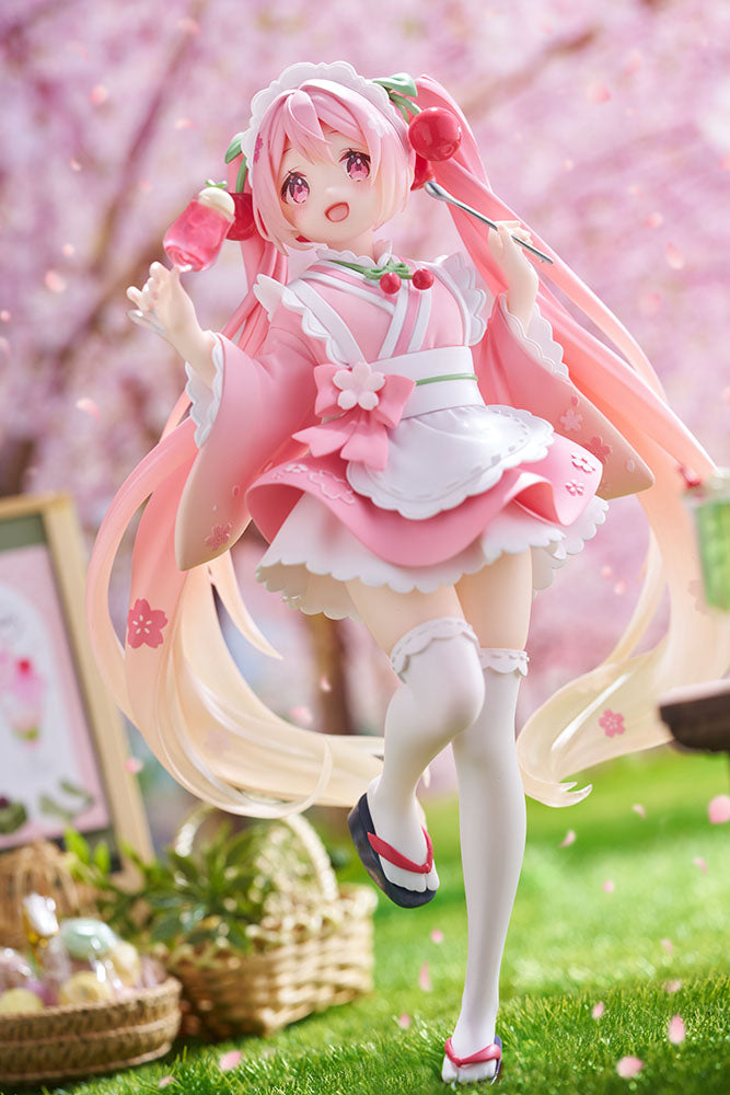 Hatsune Miku - Sakura Miku Newley Written Prize Figure (Japanese Cafe Ver.)