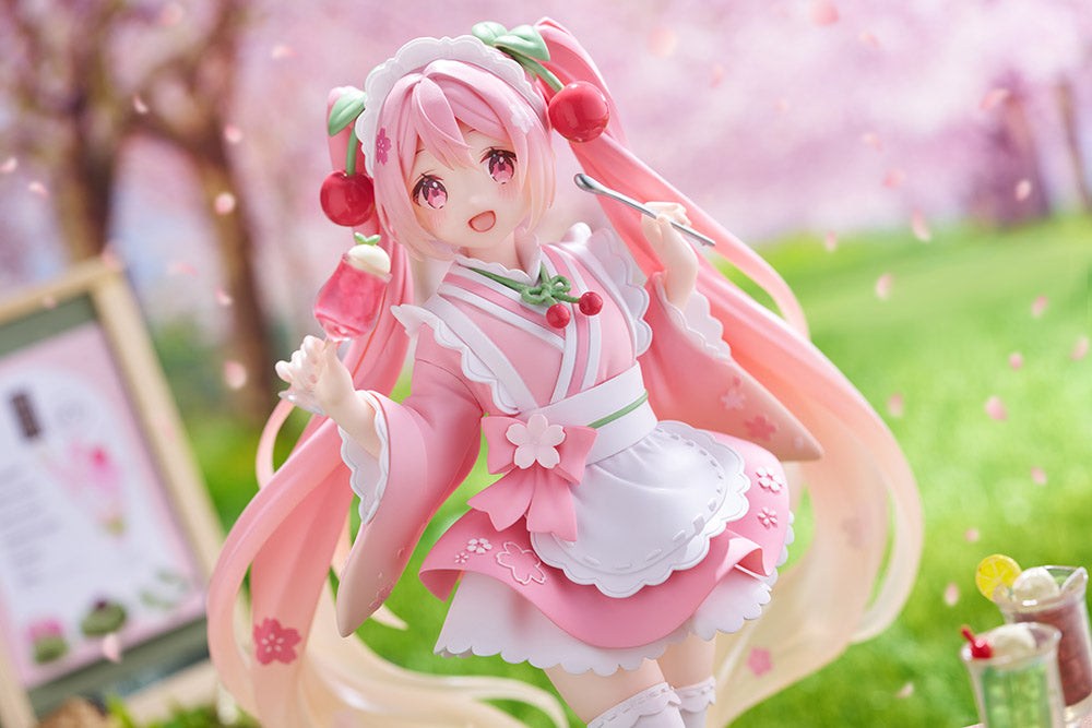 Hatsune Miku - Sakura Miku Newley Written Prize Figure (Japanese Cafe Ver.)