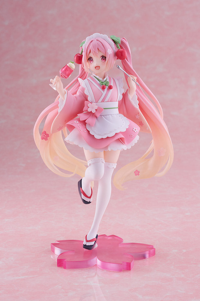 Hatsune Miku - Sakura Miku Newley Written Prize Figure (Japanese Cafe Ver.)