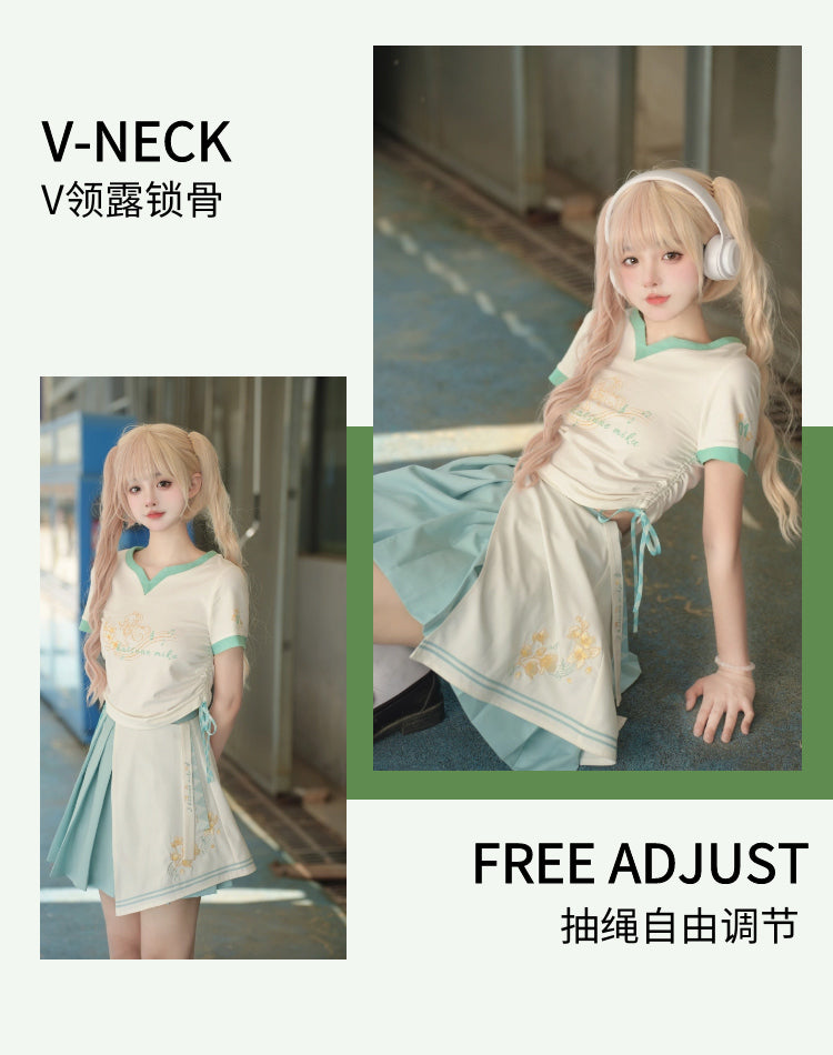 (Pre-Order) Hatsune Miku - Amahakawa x Hatsune Miku - 2023 Summer - V Neck Shirt