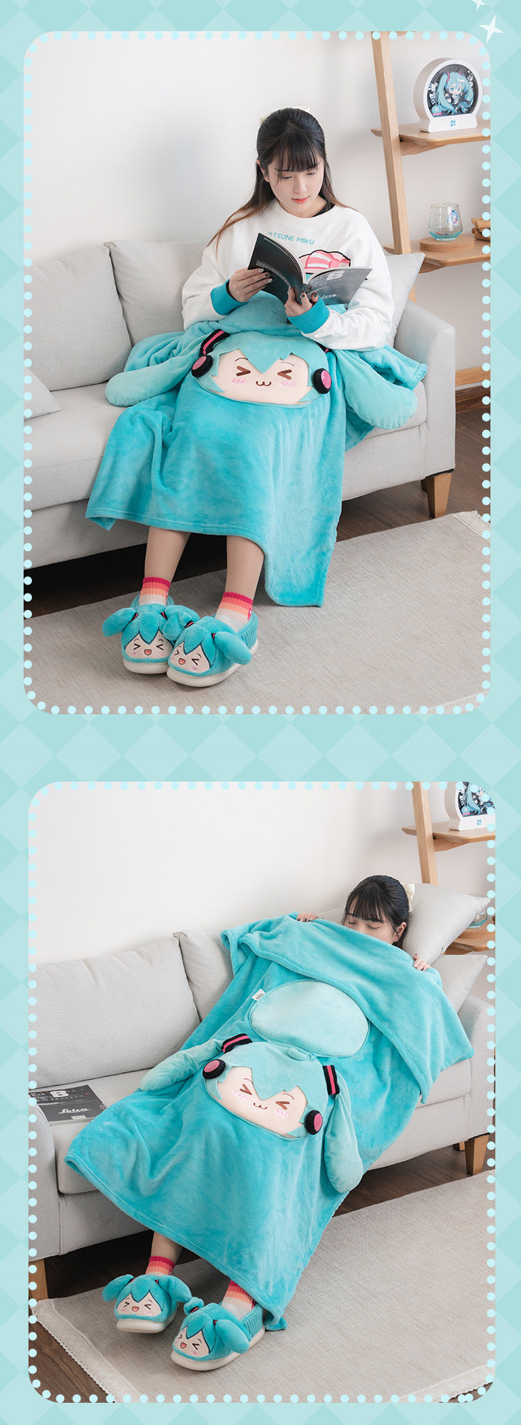 Hatsune Miku - Interchangeable Plush Blanket
