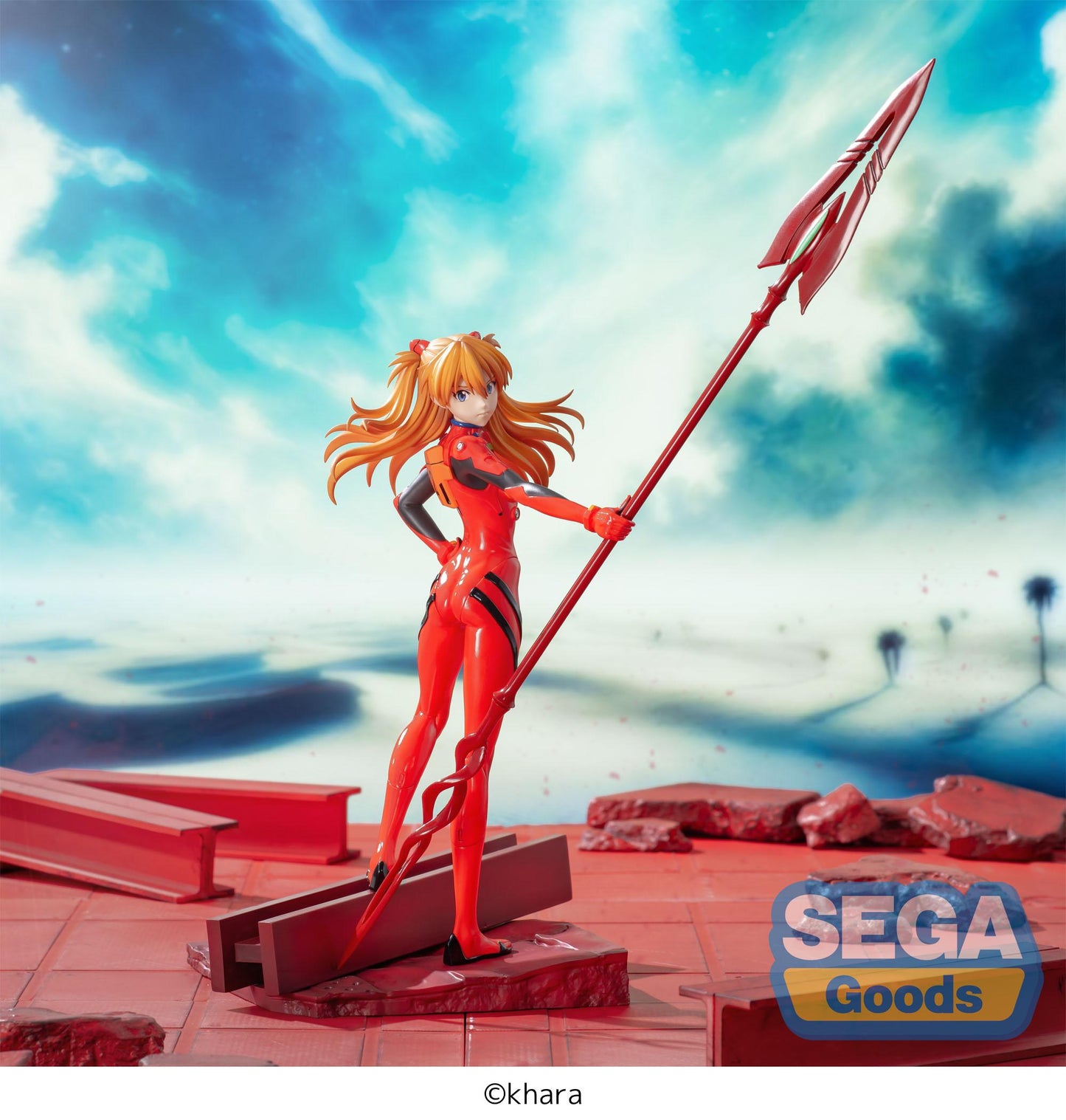 (Pre-Order) EVANGELION: 3.0+1.0 Thrice Upon a Time - Asuka Shikinami Langley x Spear of Cassius Luminasta - Prize Figure