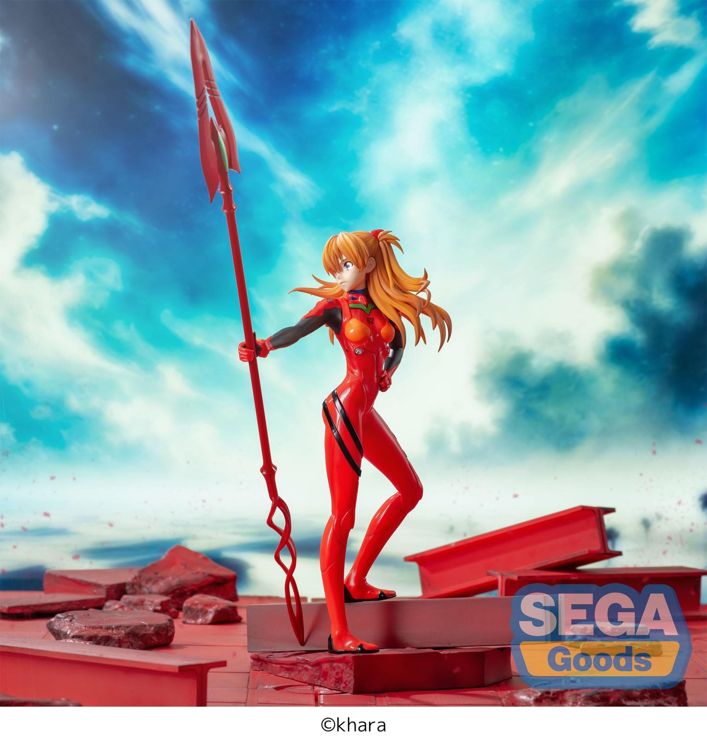 (Pre-Order) EVANGELION: 3.0+1.0 Thrice Upon a Time - Asuka Shikinami Langley x Spear of Cassius Luminasta - Prize Figure