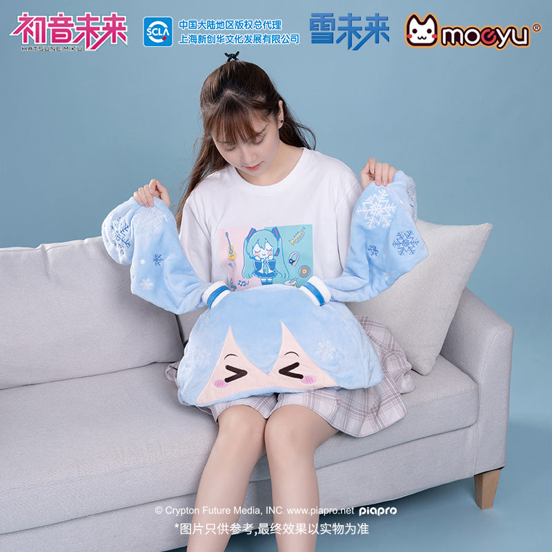 (Pre-Order) Hatsune Miku - Moeyu - Snow Miku Hooded Blanket