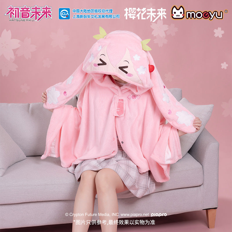 Hatsune Miku - Moeyu - Sakura Miku Hooded Blanket