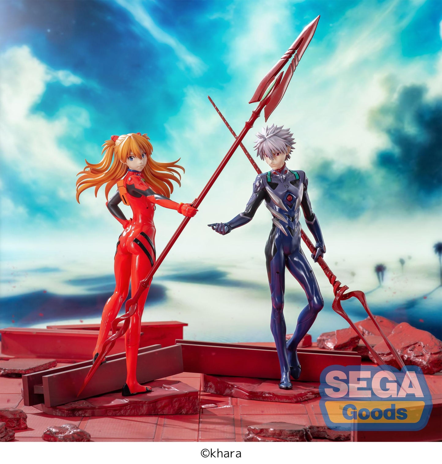 (Pre-Order) EVANGELION: 3.0+1.0 Thrice Upon a Time - Asuka Shikinami Langley x Spear of Cassius Luminasta - Prize Figure