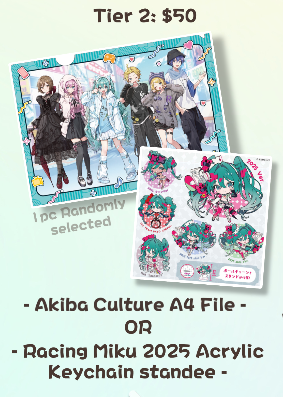 5th Anniv: Tier 2: A4 File or Acrylic Keychain