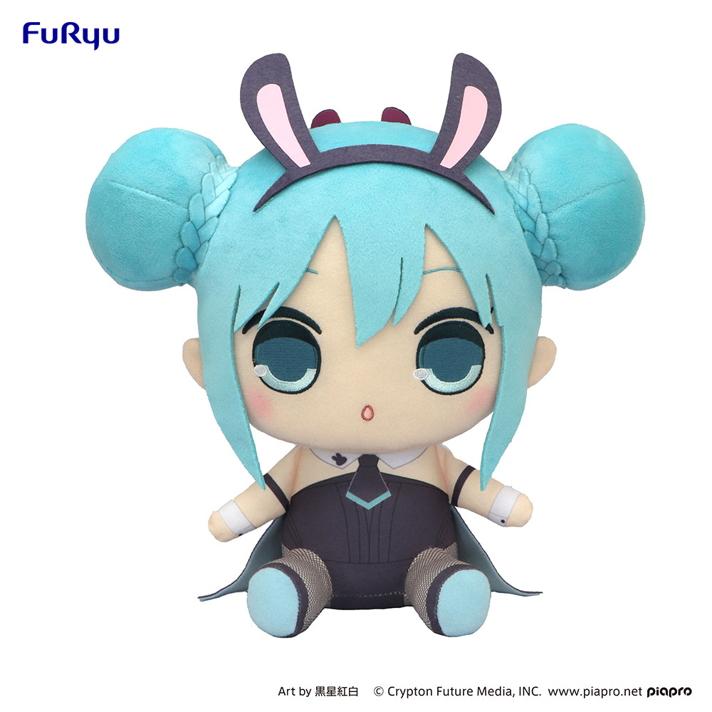 Hatsune Miku - Big Nuigurumi Plush - Kyurumaru - Black Bunny Outfit
