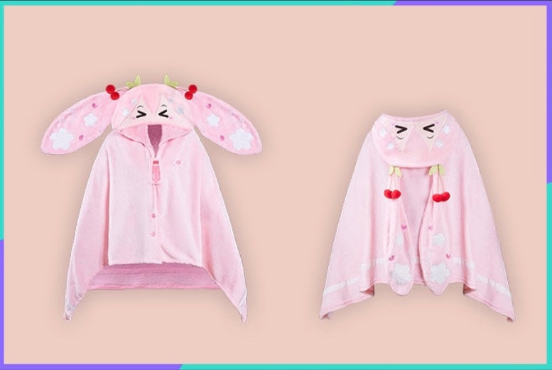 (Pre-Order) Hatsune Miku - Moeyu - Sakura Miku Hooded Blanket
