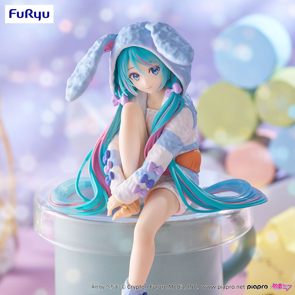 (Pre-Order) Hatsune Miku - Noodle Stopper Prize Figure -Rabbit Ear Hood Pajama Blue Color ver.-
