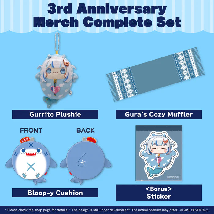 Hololive - Gawr Gura 3rd Anniversary Celebration Plush
