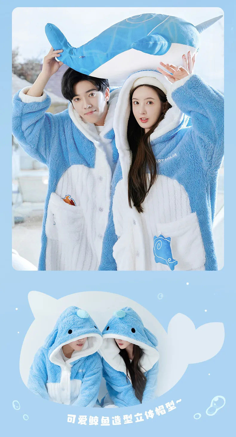 Genshin Impact - Tartaglia Monoceros Caeli Whale Home Plushy Robe