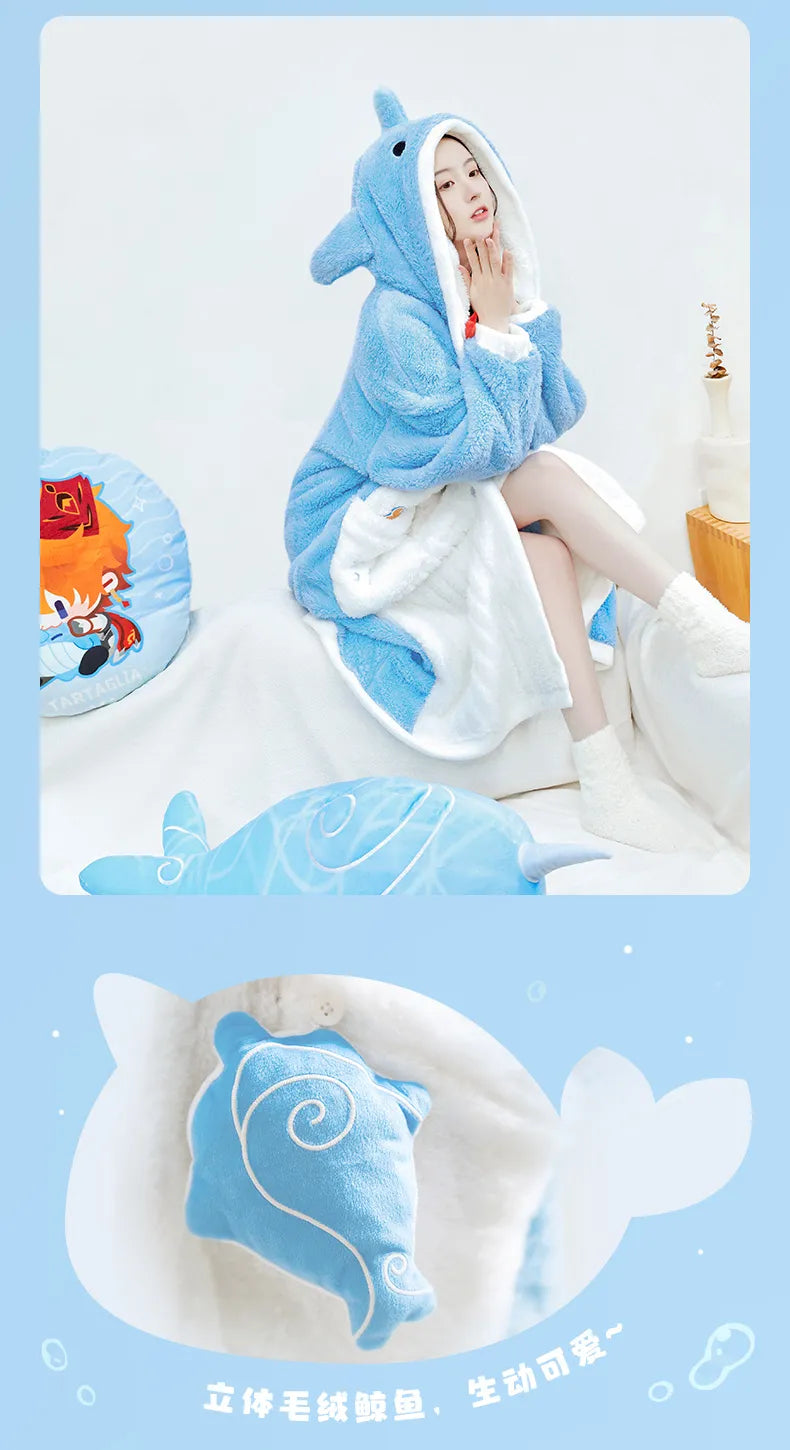 Genshin Impact - Tartaglia Monoceros Caeli Whale Home Plushy Robe