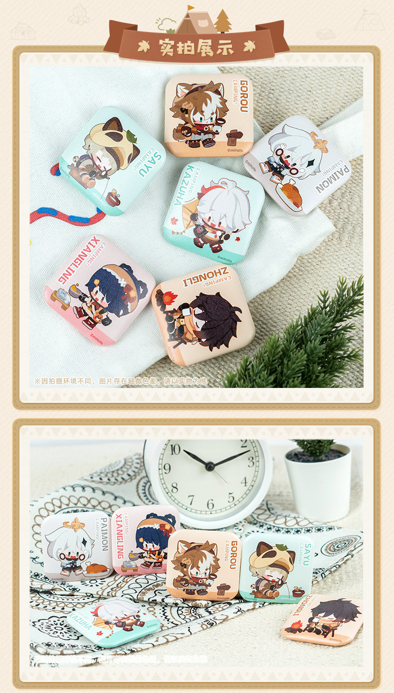 (Pre-Order) Genshin Impact Badges- Go Camping! Series - Square Badges