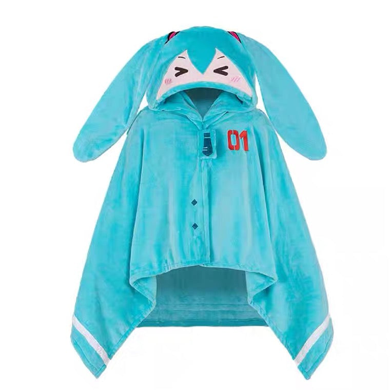 Hatsune Miku - Moeyu x Hatsune Miku - Otaku Owlet - Hooded Blanket