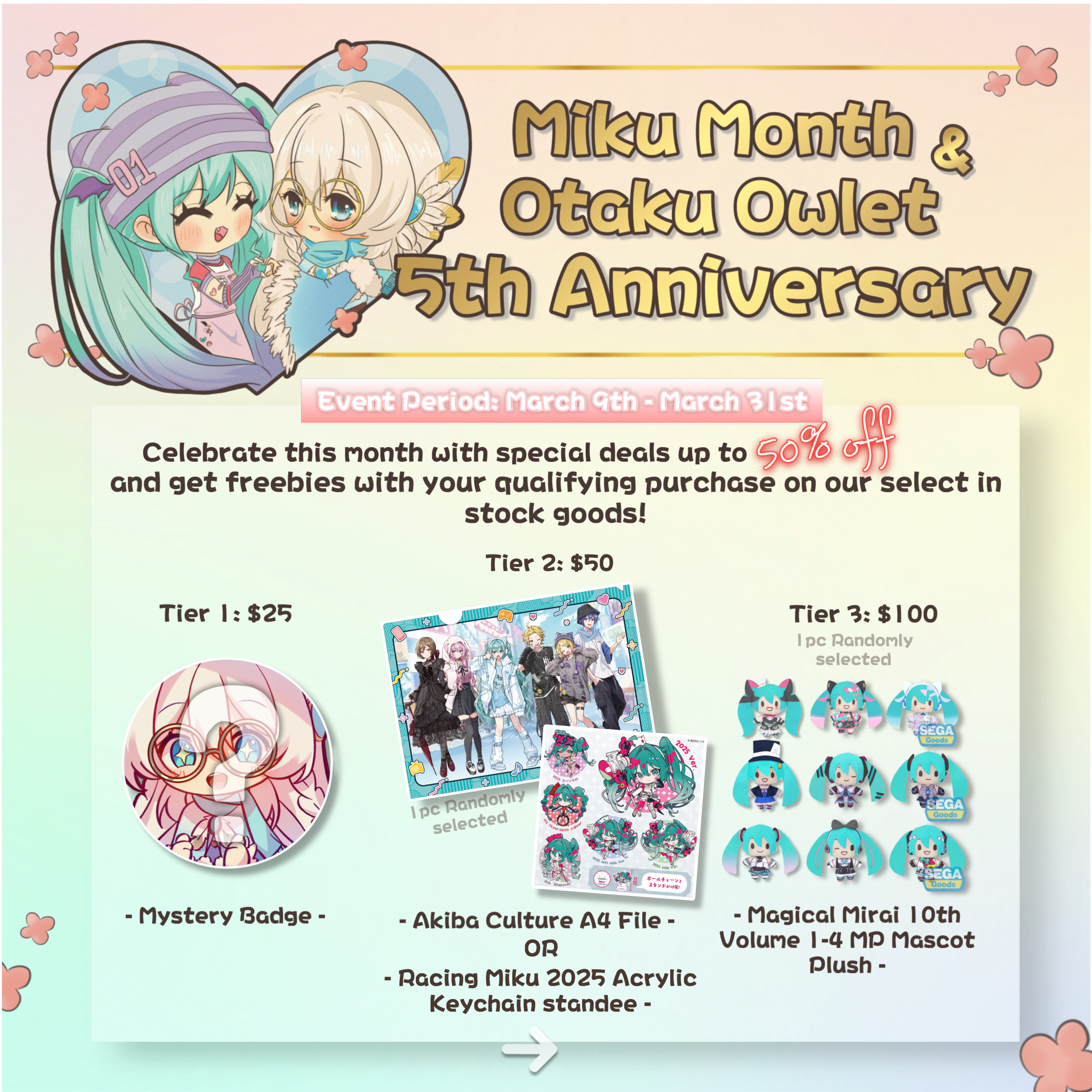 Miku Day 3/9 and Otaku Owlet 5th Anniversary
