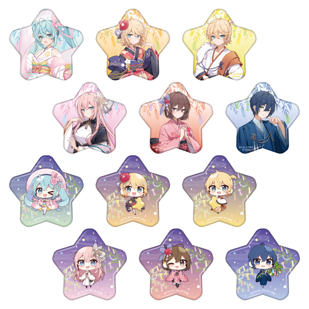 (Pre-Order) Hatsune Miku - Akihabara Festival 2024 - Trading Star Can Badge Tanabata Ver.