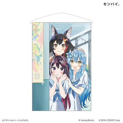 hololive x HoneyWorks B2 Tapestry Senpai - Wallscroll