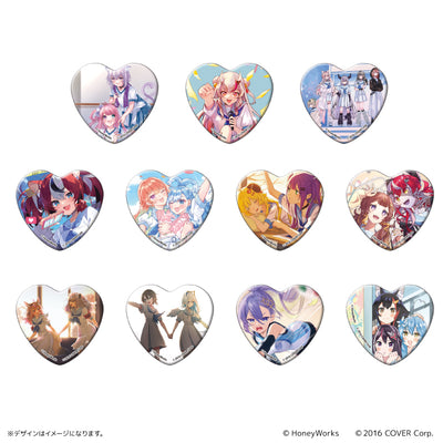 Hololive x HoneyWorks Heart Can Badge