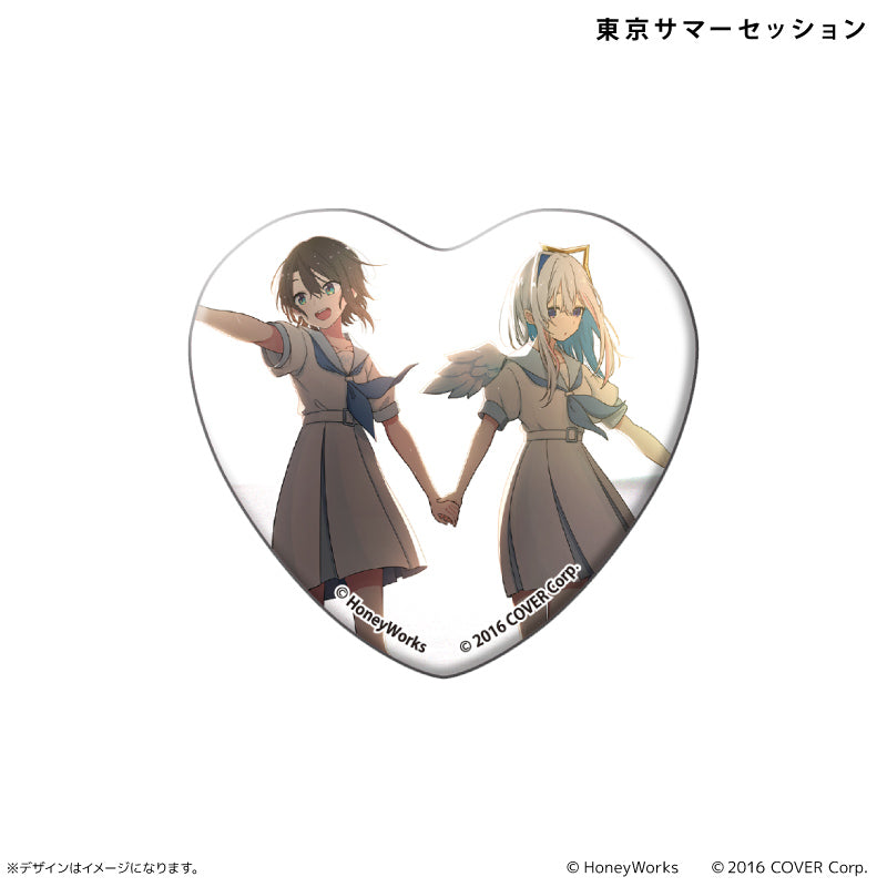 Hololive x HoneyWorks Heart Can Badge