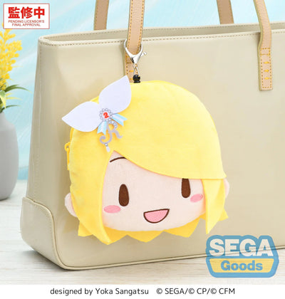 (Pre-Order) fuwa petit "HATSUNE MIKU: COLORFUL STAGE!" Face Pouch with Reel - Kagamine Rin