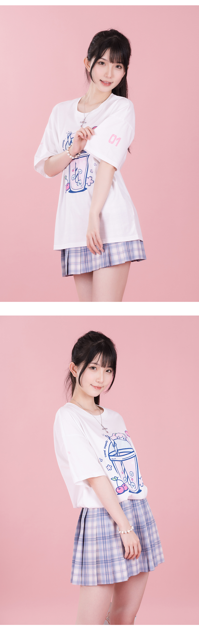 Hatsune Miku - Sakura Miku Series - White T-Shirt