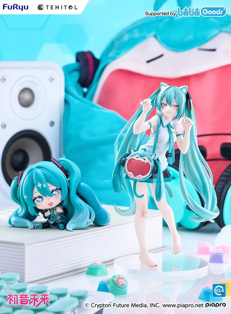 (Pre-Order) Hatsune Miku - Tenitol - Uwaa Series - Very Happy Ita Bag, Cat - Nonscale Figure
