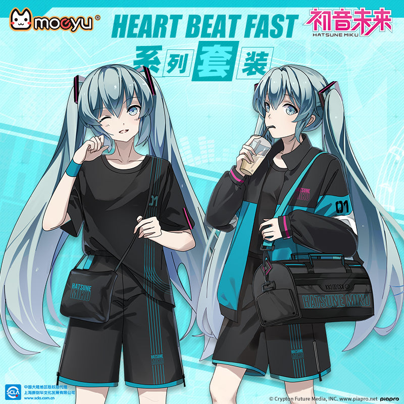 (Pre-Order) Hatsune Miku - Moeyu x Hatsune Miku - Heart Beat Fast Series -  T-Shirt - Second Production