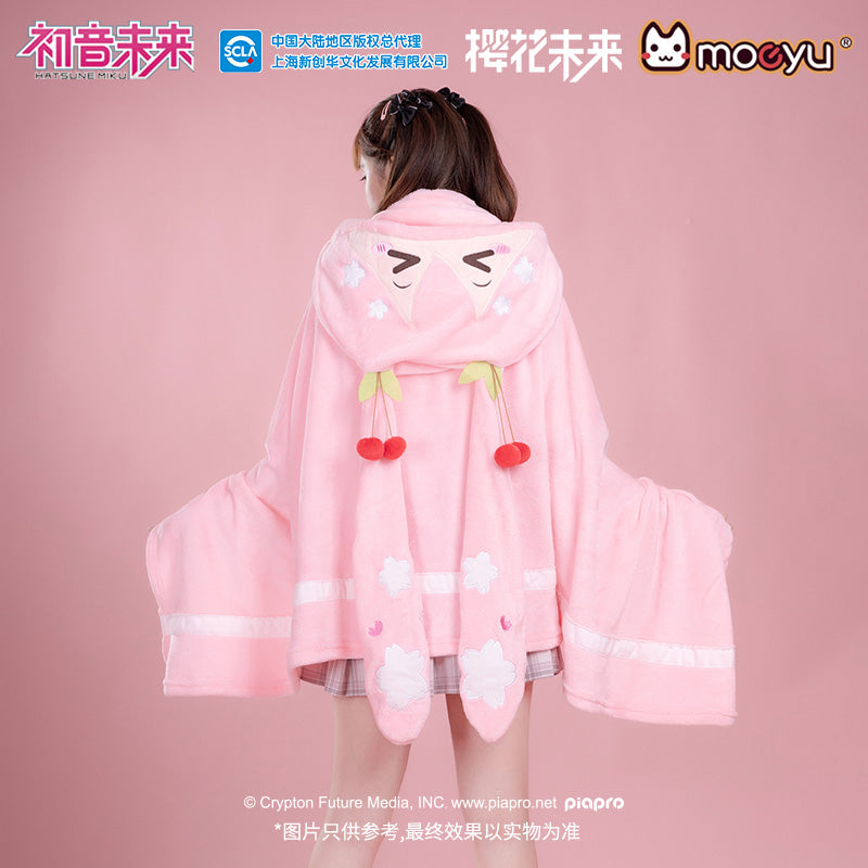 (Pre-Order) Hatsune Miku - Moeyu - Sakura Miku Hooded Blanket