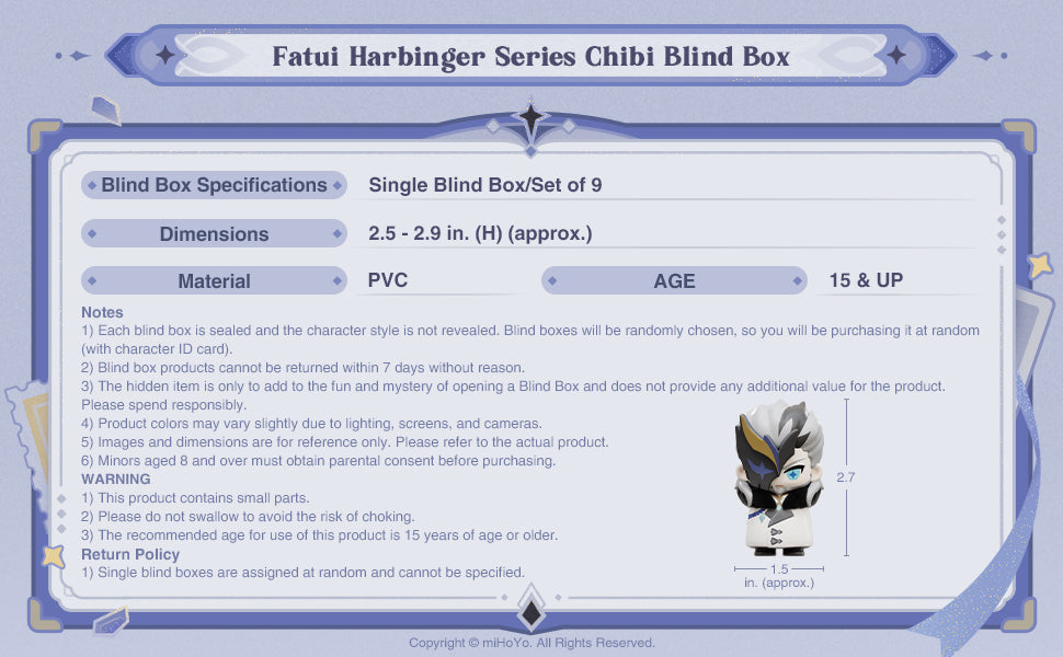 Genshin Impact - Fatui Harbinger Series Chibi Blind Box Figure