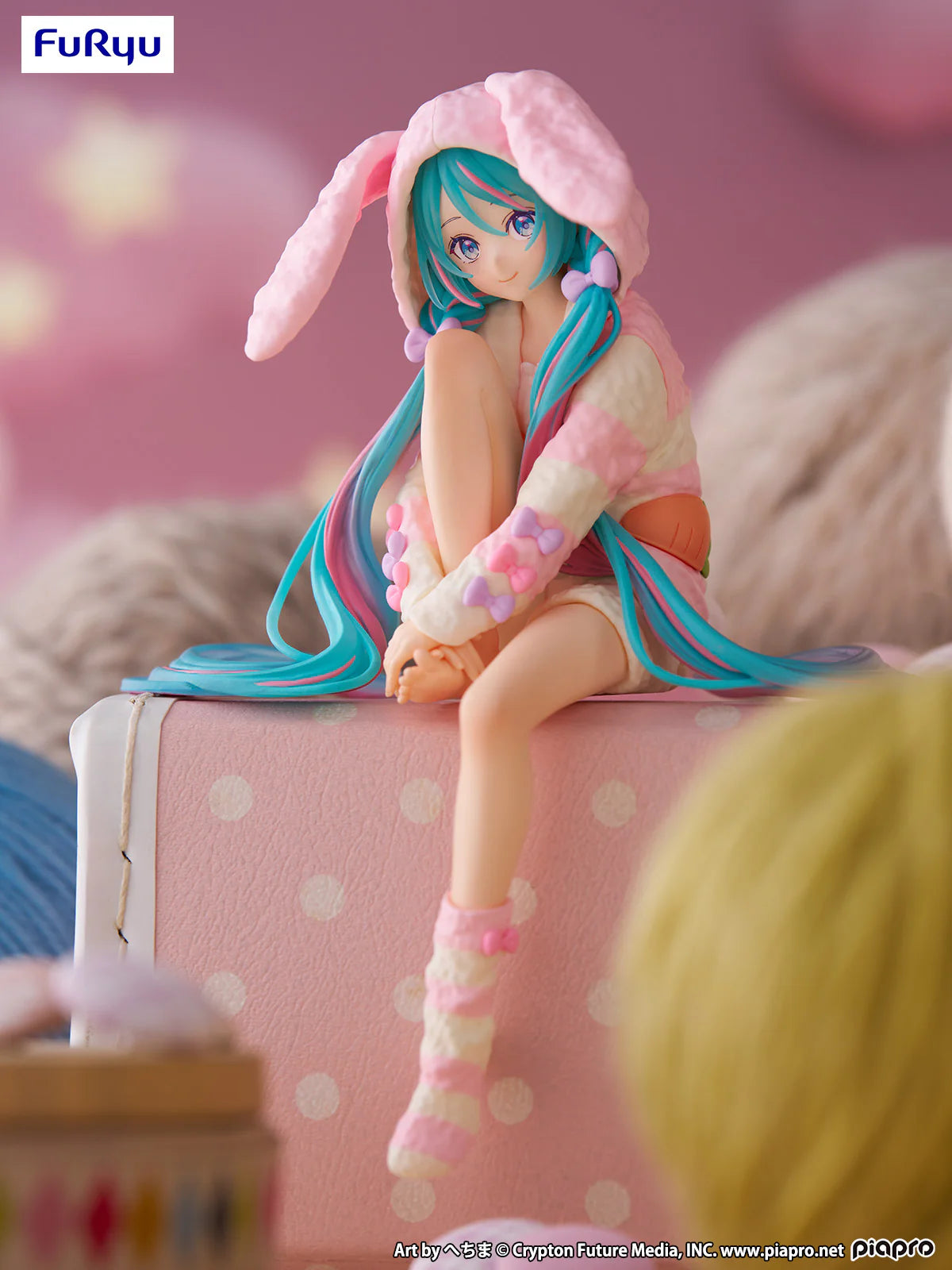 Hatsune Miku - Noodle Stopper Figure -Rabbit Ear Hood Pajama-