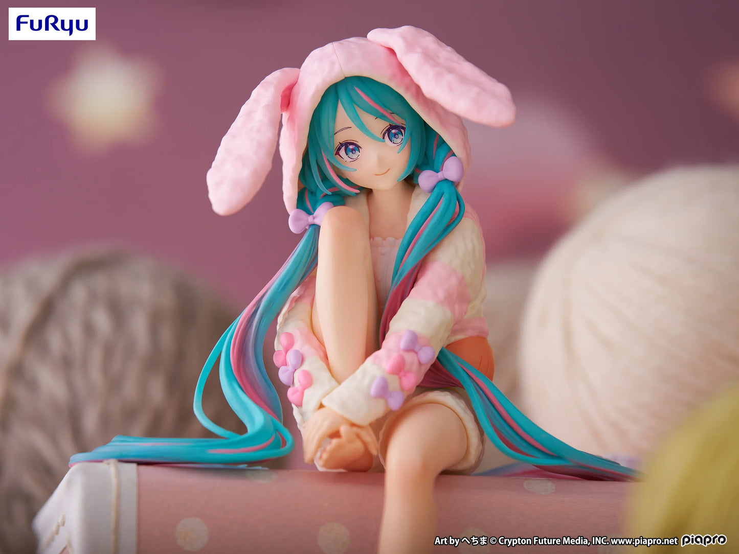 Hatsune Miku - Noodle Stopper Figure -Rabbit Ear Hood Pajama-