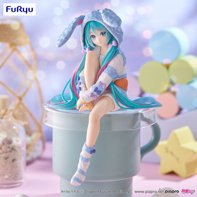 (Pre-Order) Hatsune Miku - Noodle Stopper Prize Figure -Rabbit Ear Hood Pajama Blue Color ver.-
