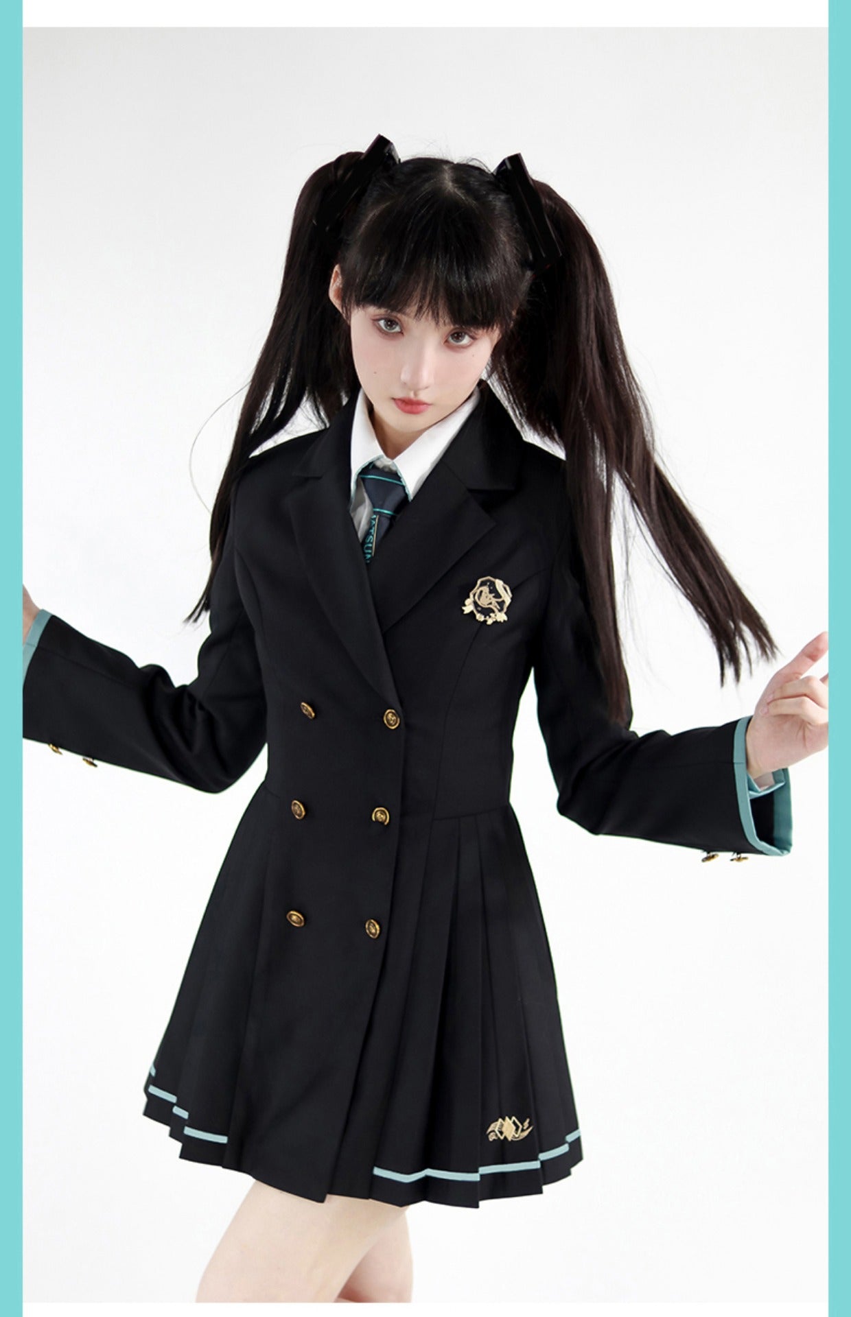 Premium Photo | Anime Concept Male Short Casual School Uniform With a Blazer  Mix of Preppy Turnaround Art Fashion