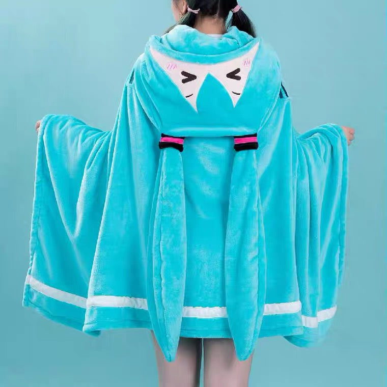 Hatsune Miku - Moeyu x Hatsune Miku - Otaku Owlet - Hooded Blanket
